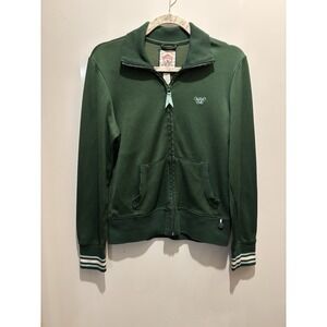 Aeropostale Jr Track Jacket L Green/Stripes & Butterfly Y2K 2000 Chest 36"L 22.5